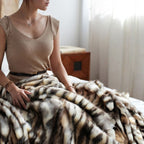 Fauve Faux Fur Throw Blanket