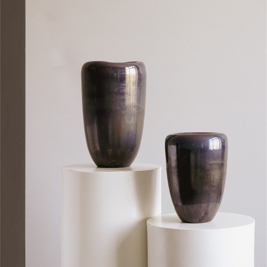 Raku Vase