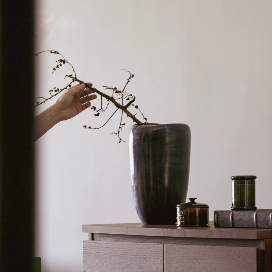 Raku Vase