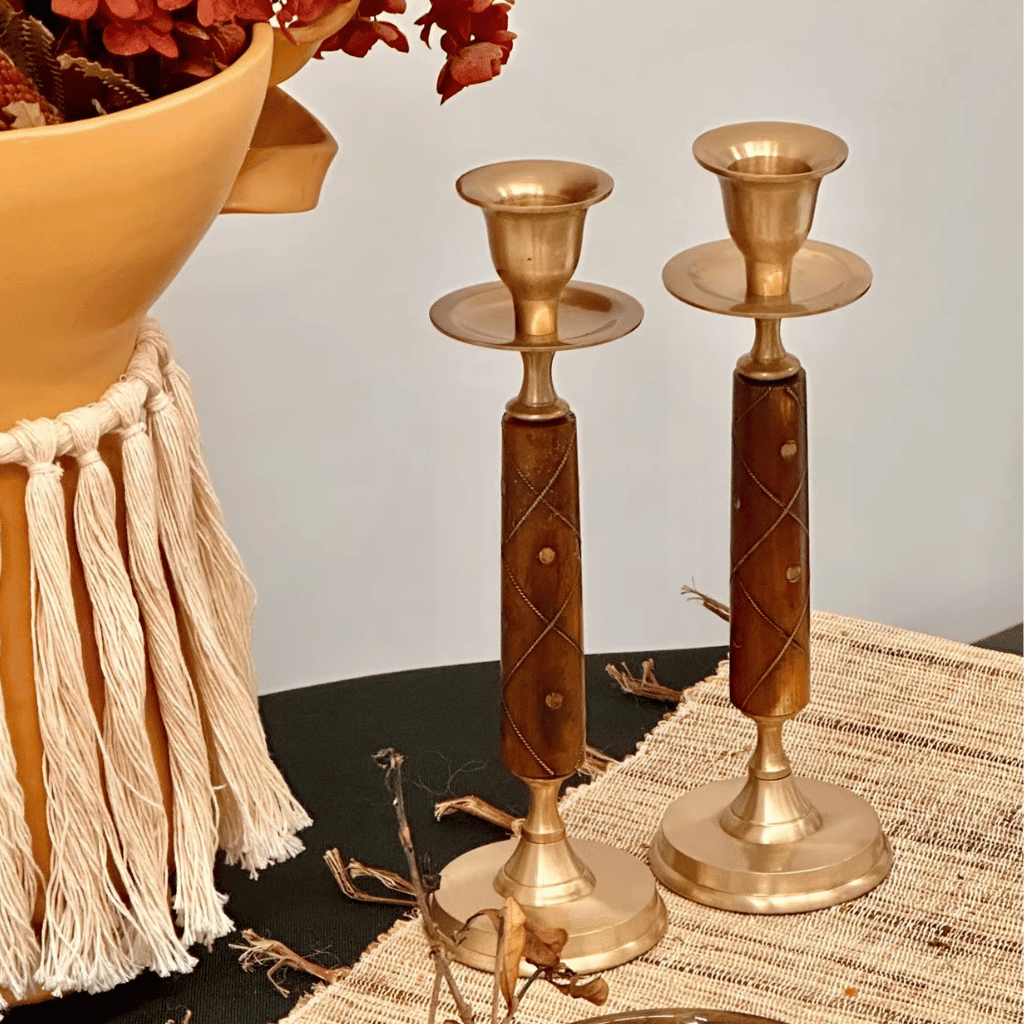 Liora Brass Bone Candle Holder