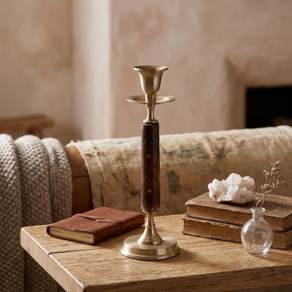 Liora Brass Bone Candle Holder
