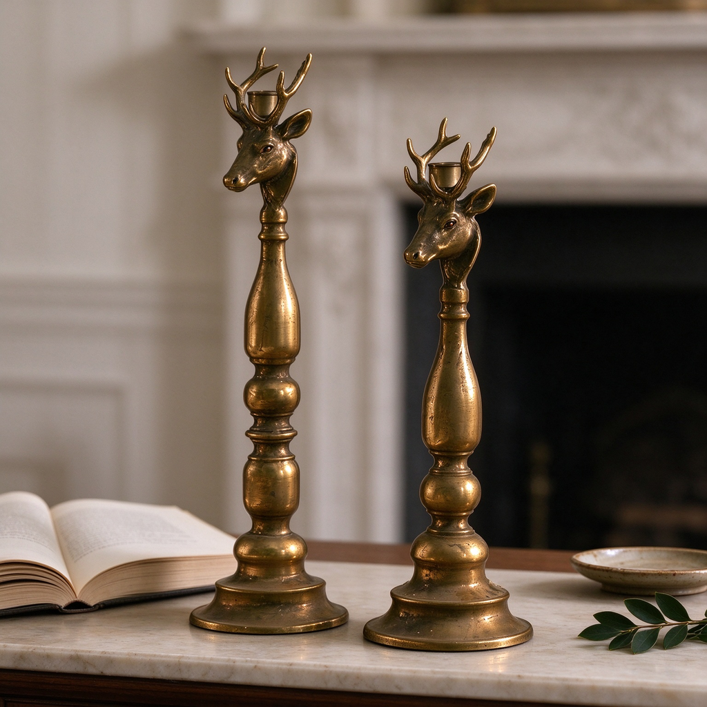 Hartley Stag Head Candle Holder