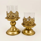 Anouk Pedestal Hurricane Candle Holder Set