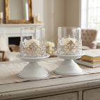 Anouk Pedestal Hurricane Candle Holder Set
