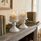 Anouk Pedestal Hurricane Candle Holder Set
