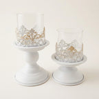 Anouk Pedestal Hurricane Candle Holder Set