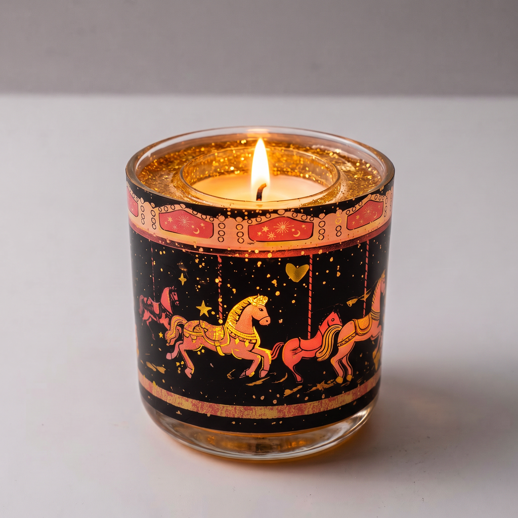 Pirouette Grapefruit & Peach Carousel Candle