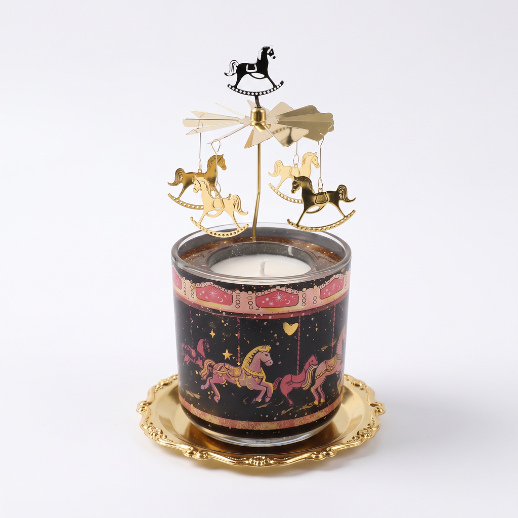 Pirouette Grapefruit & Peach Carousel Candle