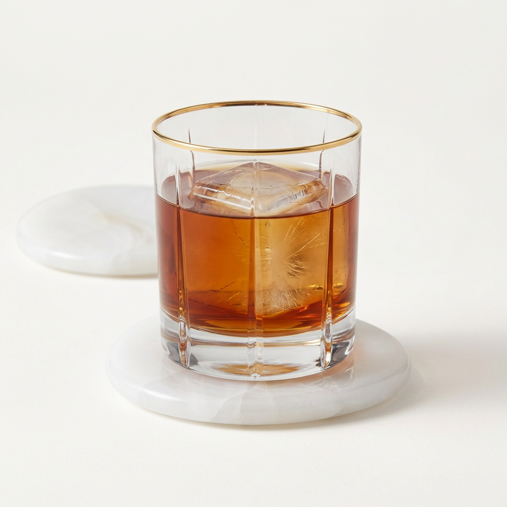 Pietra White Onyx Coaster Set