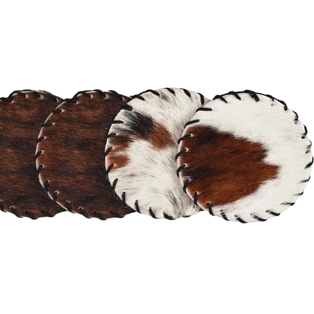 Crinière Hand-Stitched Horsehair Coaster Set