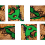 Mokume Fused Pine Coaster
