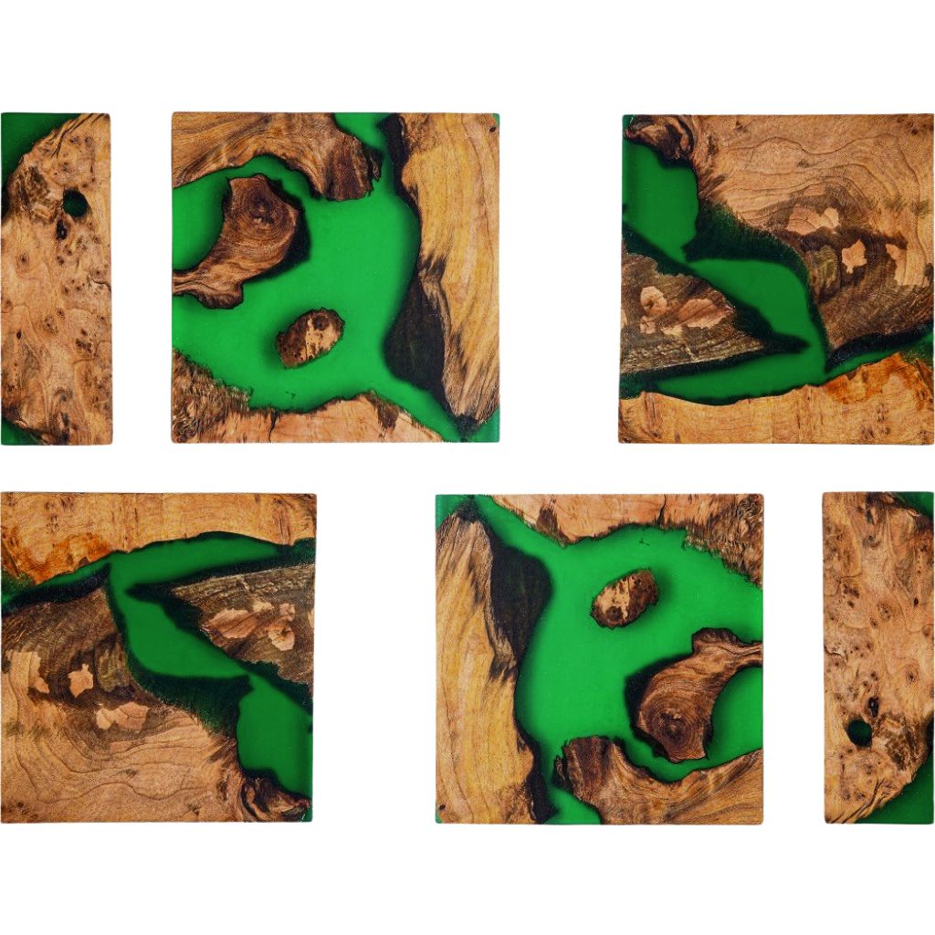 Mokume Fused Pine Coaster