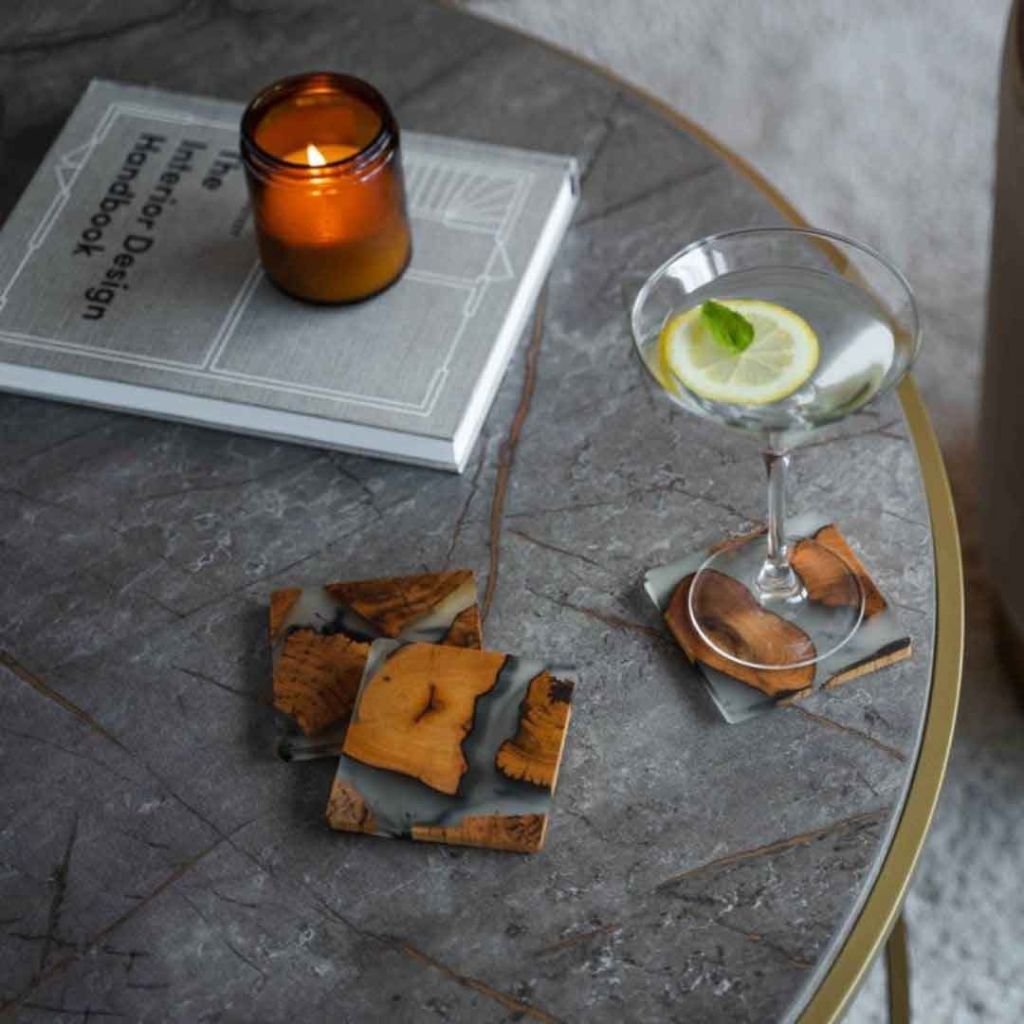 Mokume Fused Pine Coaster