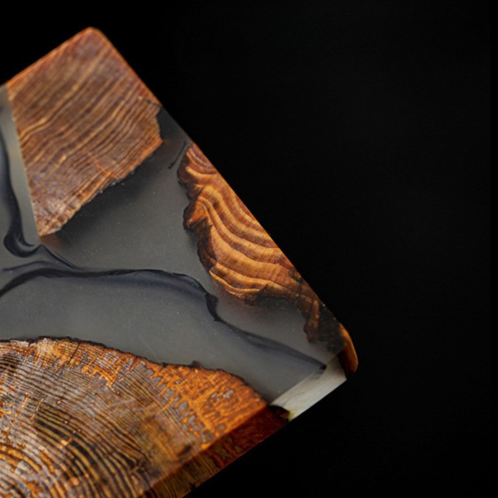 Mokume Fused Pine Coaster