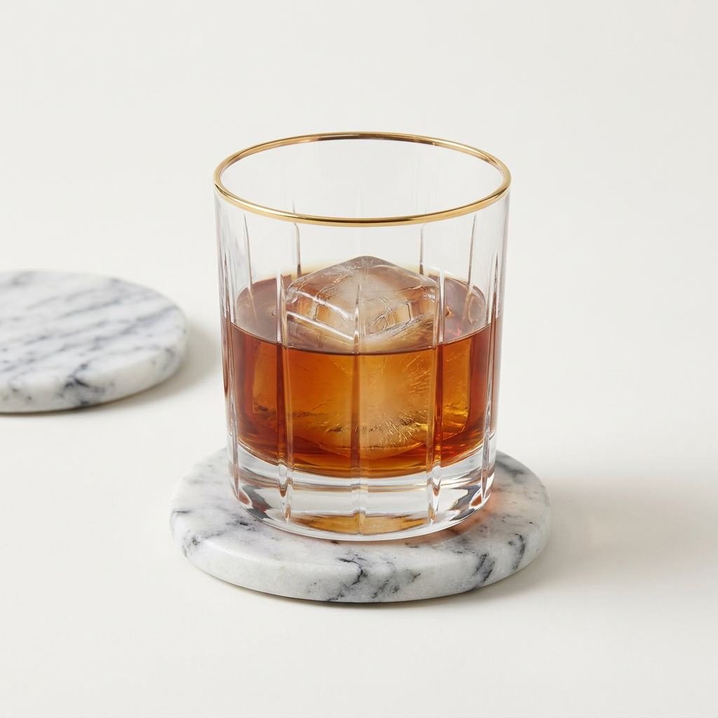 Pietra Carrara Marble Coaster Set