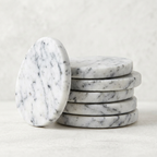 Pietra Carrara Marble Coaster Set
