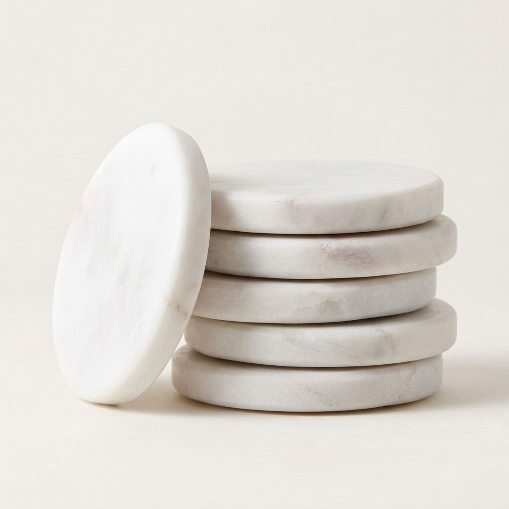 Pietra Volakas Marble Coaster Set