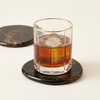Pietra Nero Marble Coaster Set