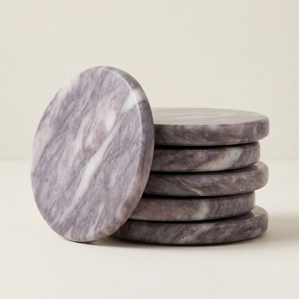 Pietra Lilac Quartzite Coaster Set