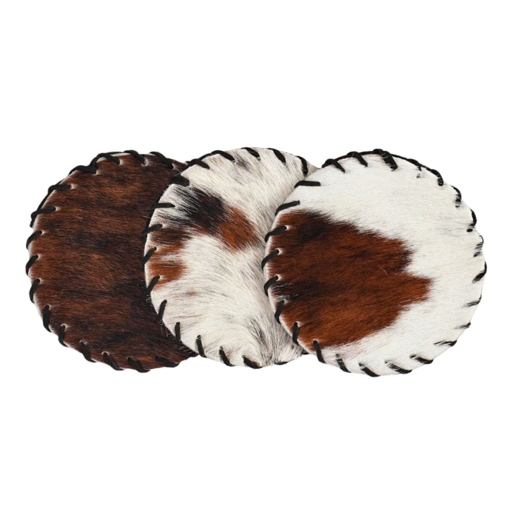 Crinière Hand-Stitched Horsehair Coaster Set
