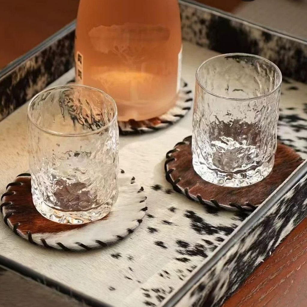Crinière Hand-Stitched Horsehair Coaster Set