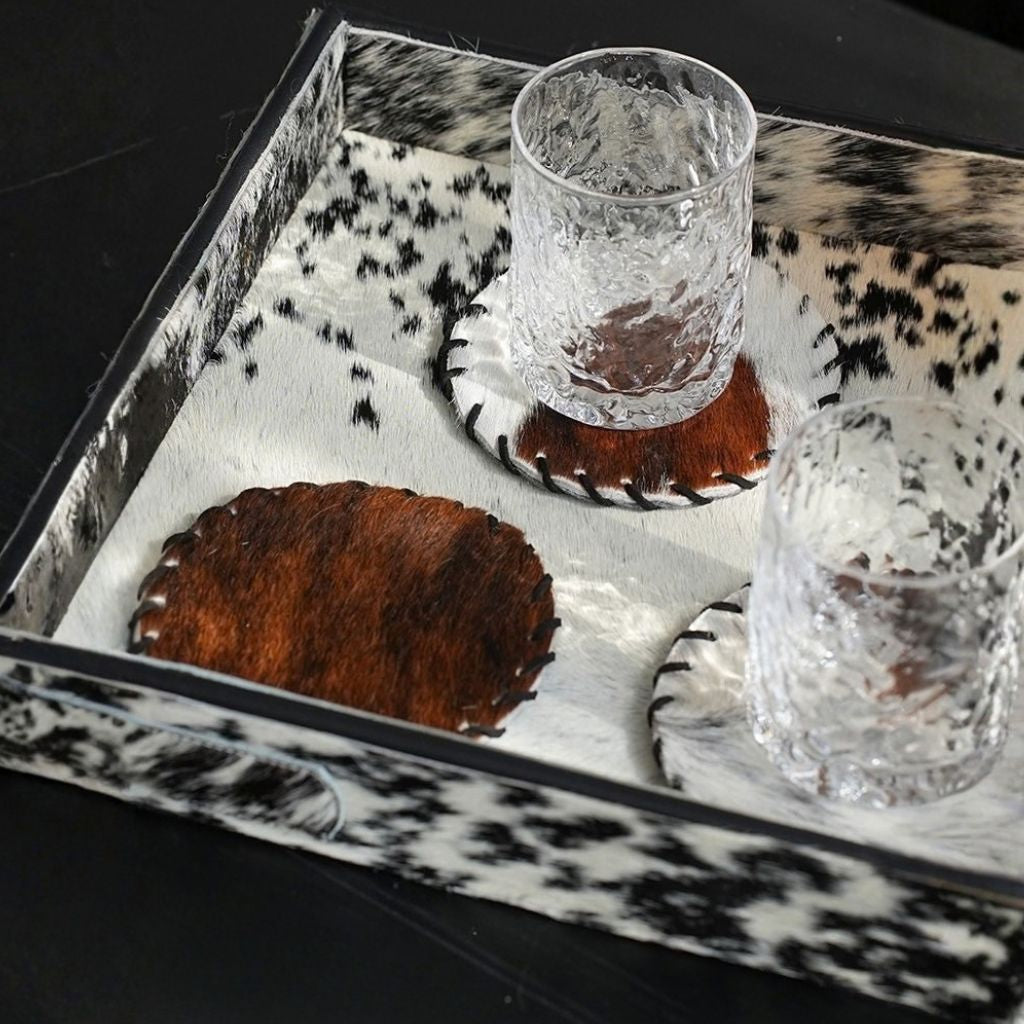 Crinière Hand-Stitched Horsehair Coaster Set