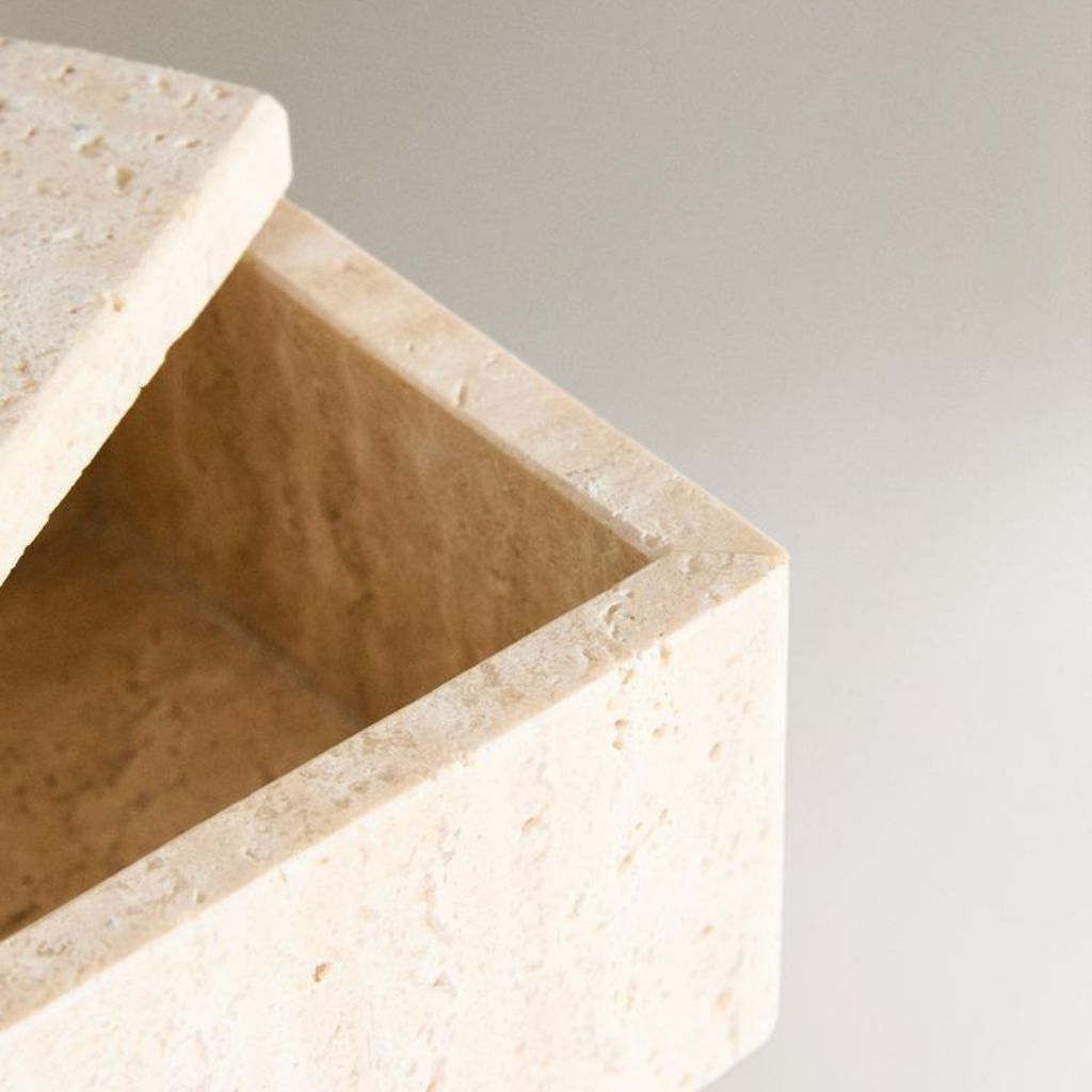 Brienne Travertine Lidded Box