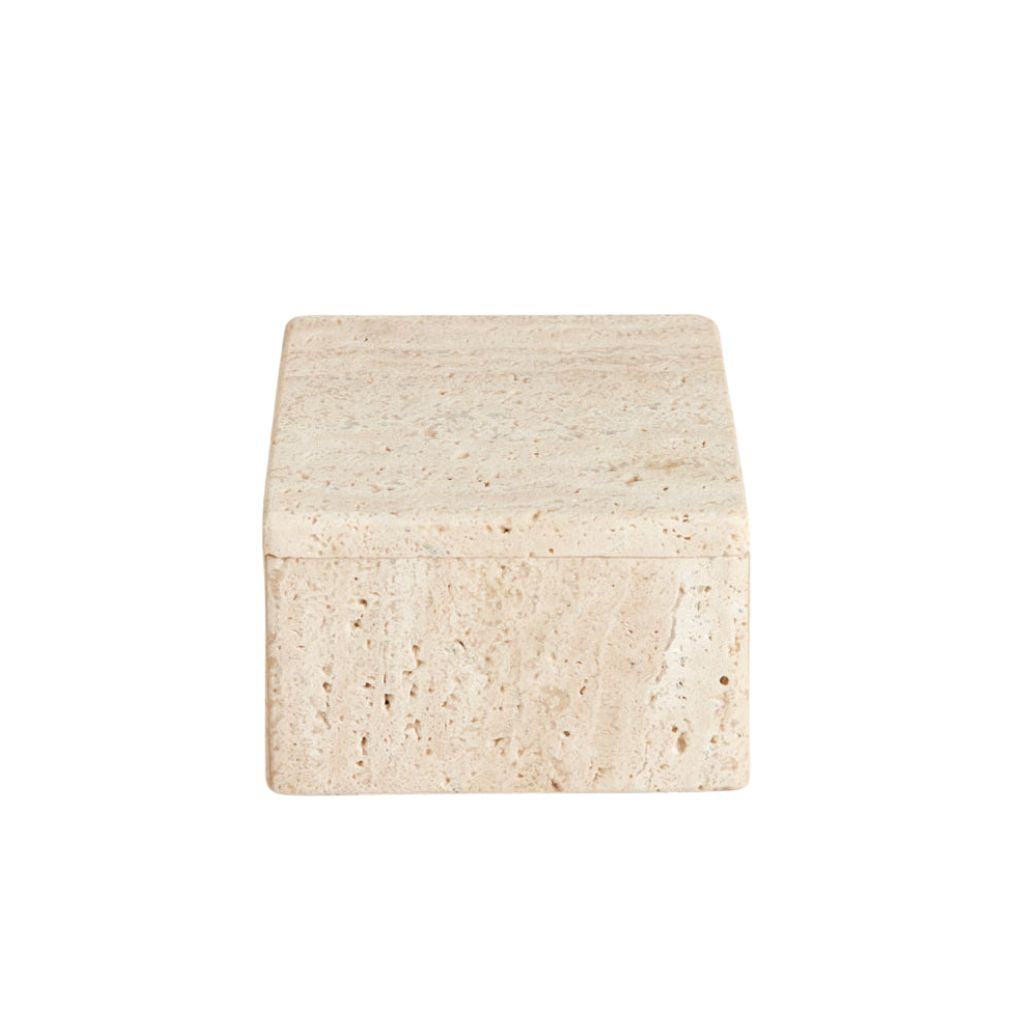Brienne Travertine Lidded Box