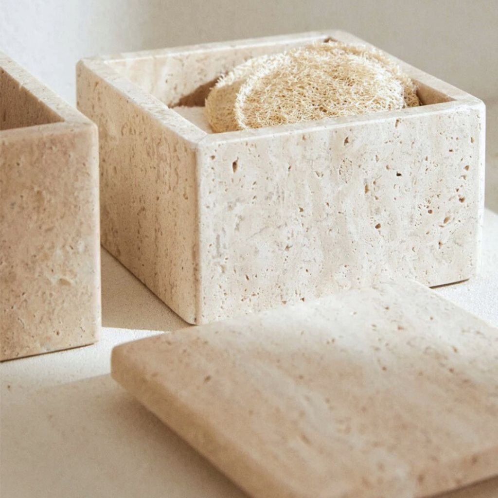 Brienne Travertine Lidded Box