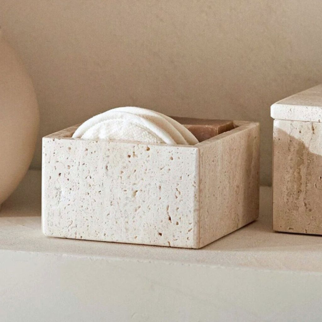 Brienne Travertine Lidded Box