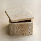 Brienne Travertine Lidded Box