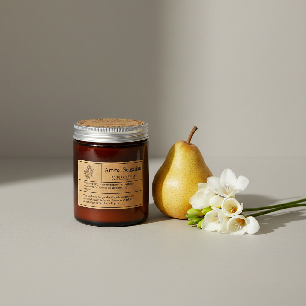 English Pear & Freesia Handmade Scented Candle