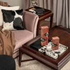 Equinox Textured Leather Spliced Catchall Tray