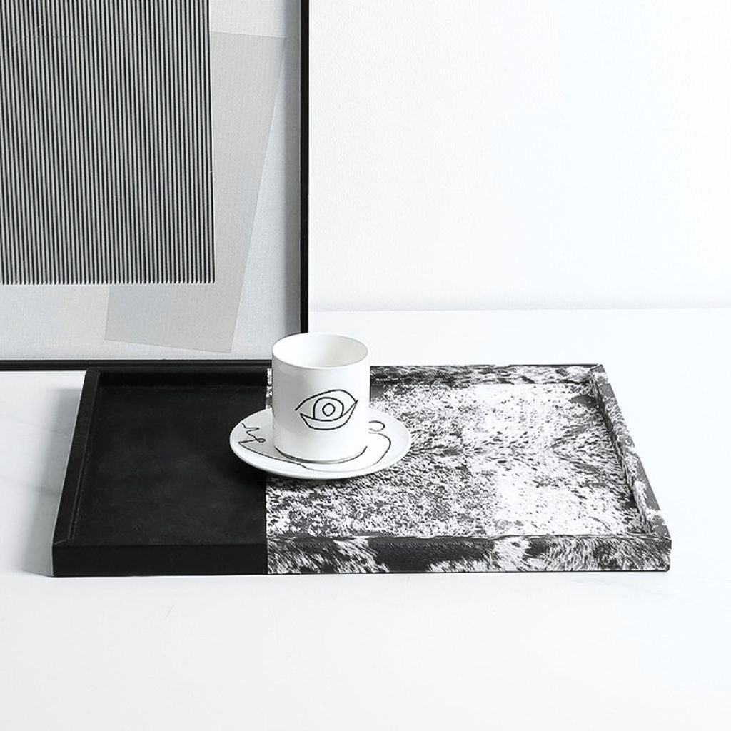 Equinox Textured Leather Spliced Catchall Tray