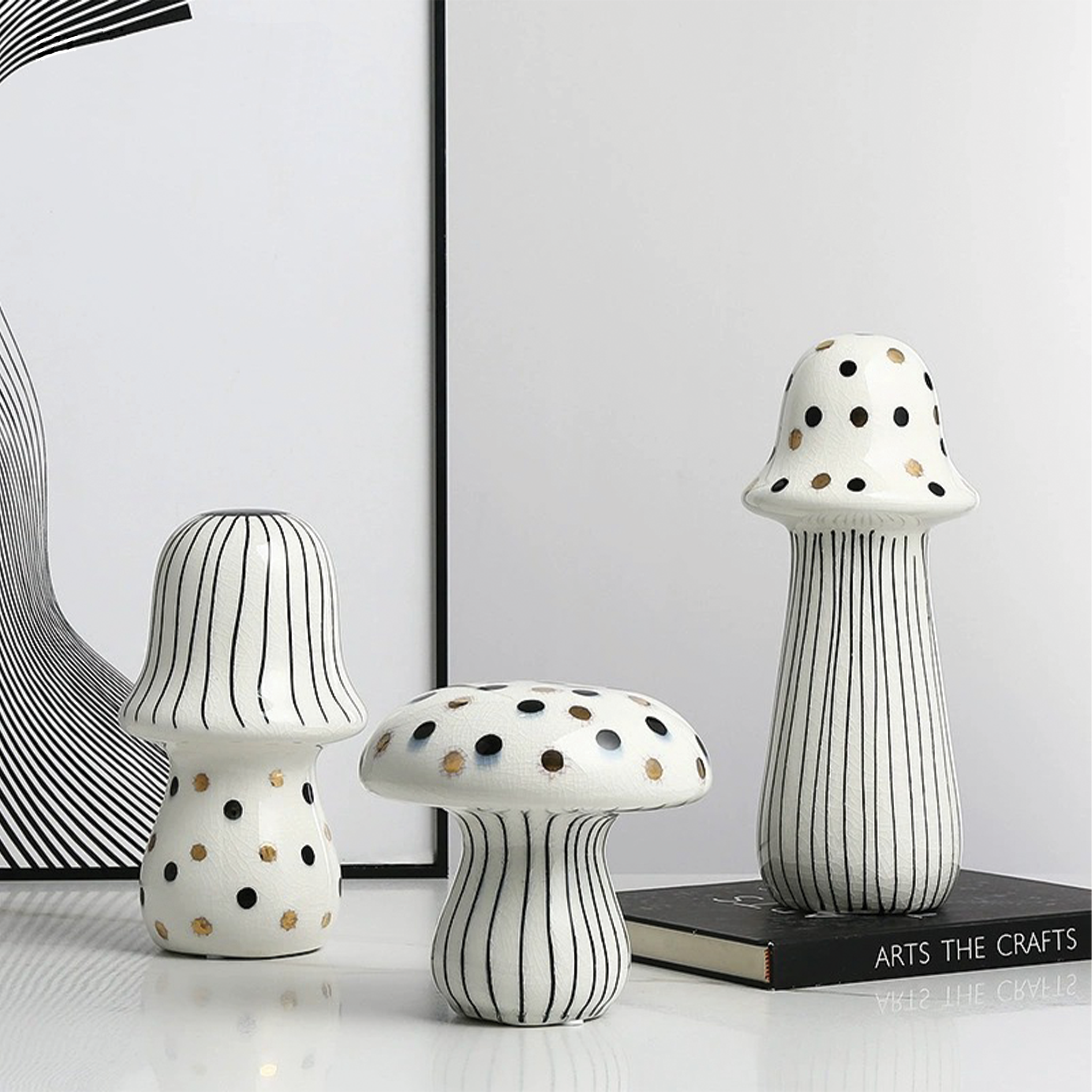 Amanita Glazed Ceramic Mushroom Secondary image