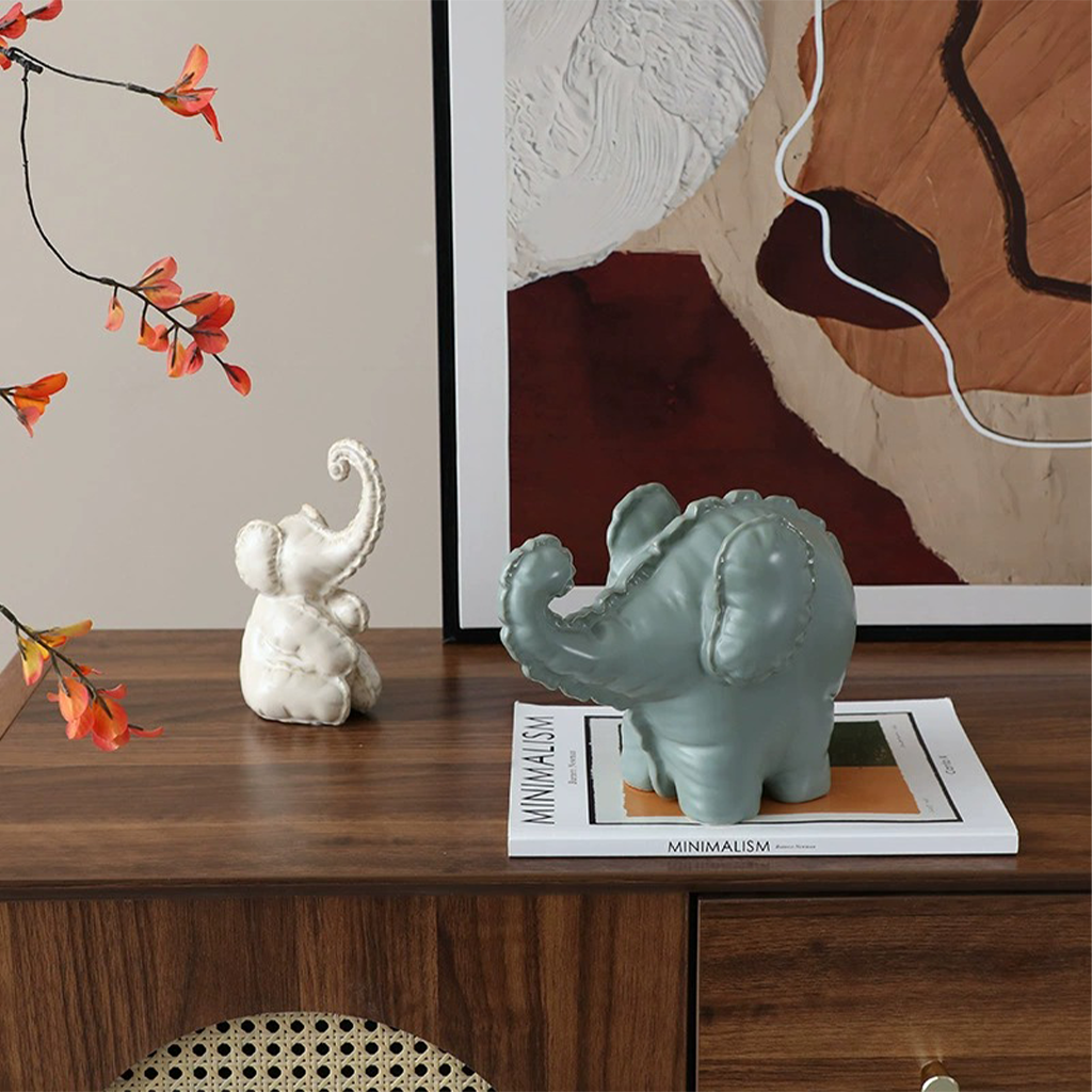 Elefante de cerámica esmaltada Matri