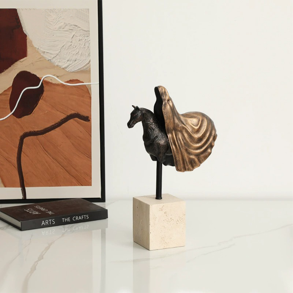 Sojourner Resin & Travertine Sculpture Secondary image
