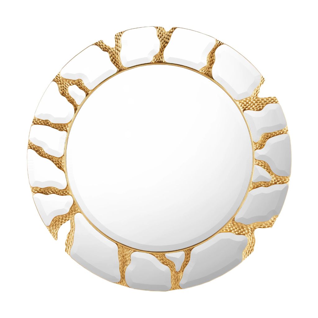 Auria Handcrafted Round Wall Mirror