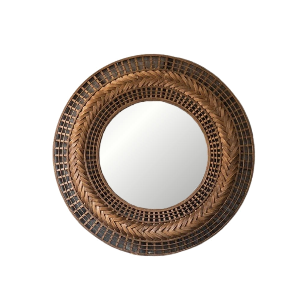 Ajiro Hand-Woven Bamboo Mirror