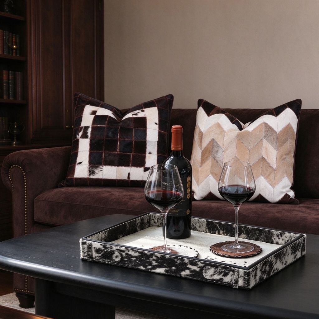 Marlow Chevron Cowhide Throw Pillow