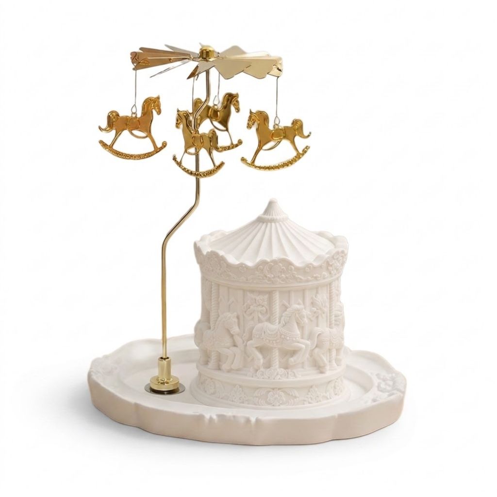 Mélodia Citrus & Jasmine Scented Carousel Relief Spinning Candle メイン画像