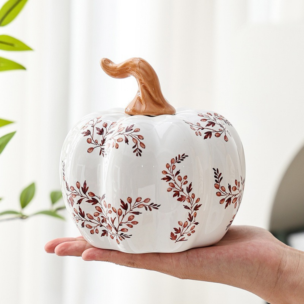Amalia Handpainted Ceramic Pumpkin