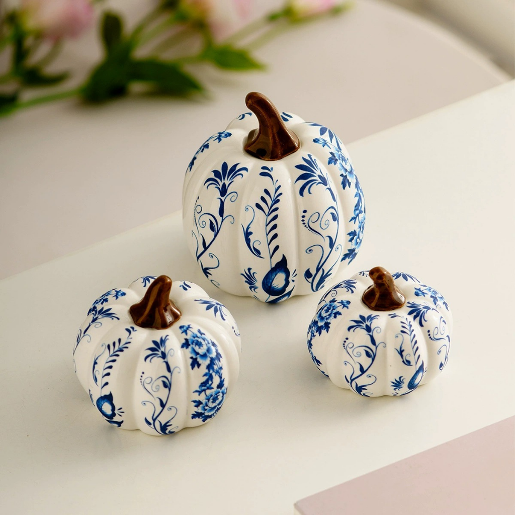 Amalia Handpainted Ceramic Pumpkin
