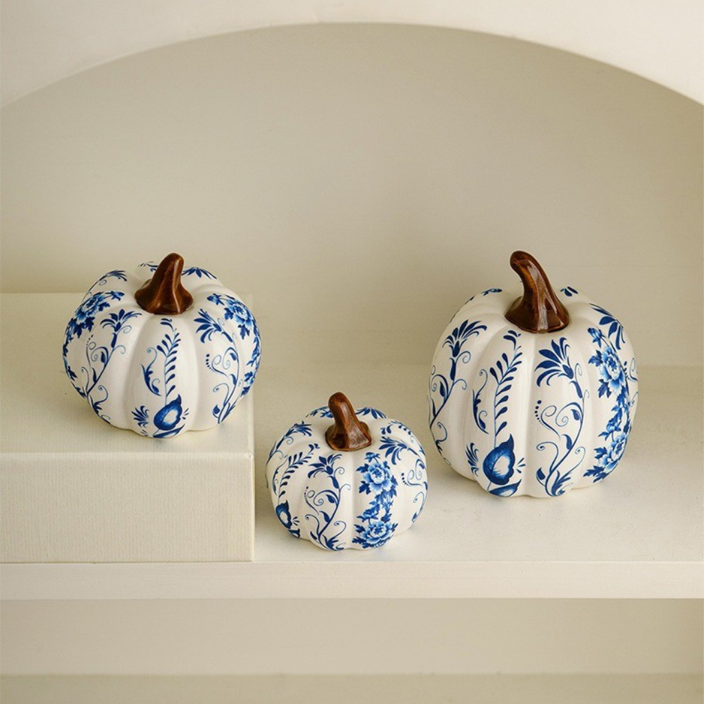 Amalia Handpainted Ceramic Pumpkin