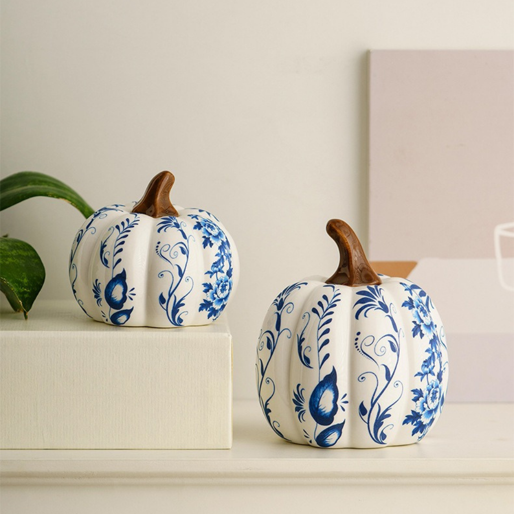 Amalia Handpainted Ceramic Pumpkin