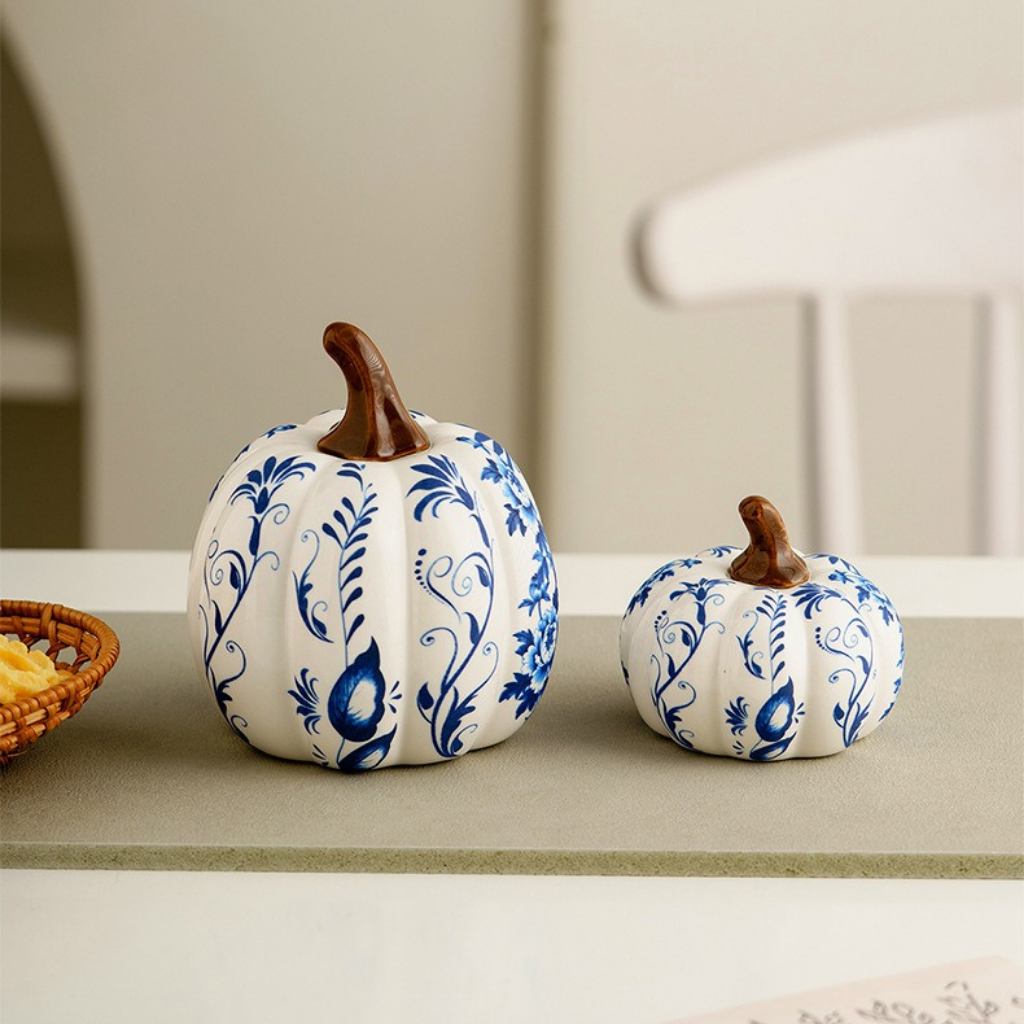 Amalia Handpainted Ceramic Pumpkin
