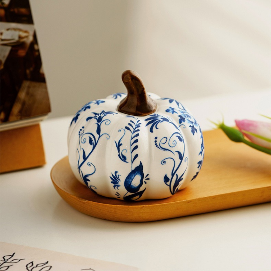 Amalia Handpainted Ceramic Pumpkin