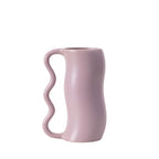 Serpa Wavy-Handle Sculptural Glazed Vase