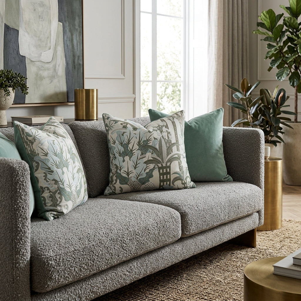 Paloma Botanical Embroidery Throw Pillow