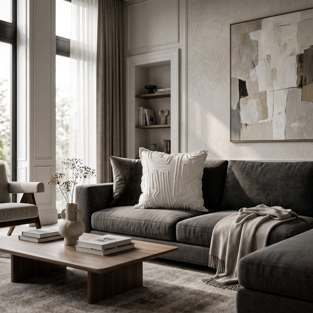 Carto Frayed Throw Pillow Secondary image